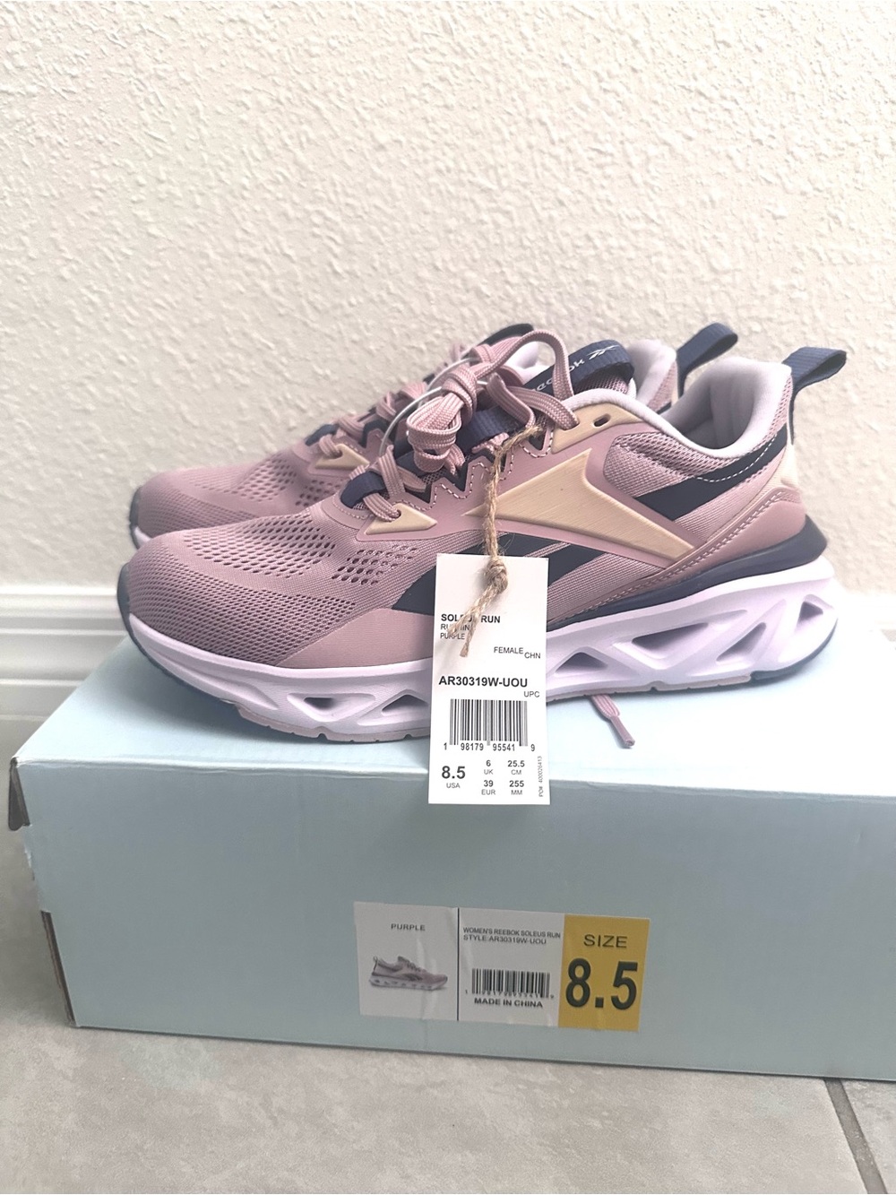Reebok Women's Athletic Shoes in Dusty Pink and Navy